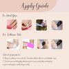 BABALAL Square Press on Nails Long Fake Nails Pink Glue on Nails 3D Butterfly Flower Charm Acrylic Nails 24Pcs Squoval Glitter Manicure Artificial False Nails for Women and Girls