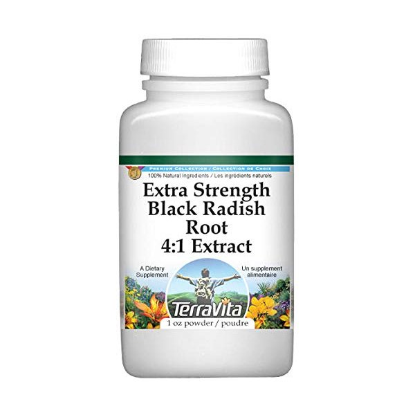 Terravita Extra Strength Black Radish Root 4:1 Extract Powder (1 oz, ZIN: 511235) - 3 Pack