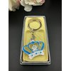 12PC Blue Baby Shower Favors Crown Table Decoration Boy Keychains