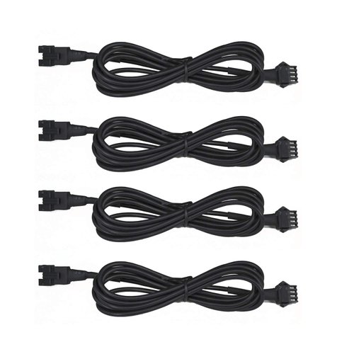 NBWDY 4Pcs 60in RGB LED Multi-Color Accent Light Extension Cable Wire Cord Set for LED Motorcycle ATV Car Light Multi-Color Neon Strip Rock Light