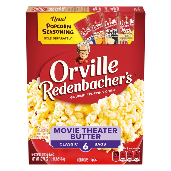 Orville Redenbacher's Movie Theater Butter Popcorn, 3.29 Oz, 6 Ct