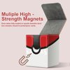Collectible Trading Card Cases, Card Deck Box Storage Box Case Magnetic Deck Box Card Holder ，Can hold around 100 cards(Red-white)