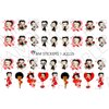Betty Boop Water Nail Art Transfers Stickers Decals - Set of 36 - A1119