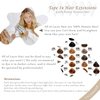 LacerHair New Hair Extensions Human Hair Tape in Skin Weft Seamless Extensions 60A Ash Platinum Blonde 100% Real Remi Remy Human Hair Silky Straight 20 Pcs/Pack 18 Inch