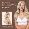 GOO GOO Clip in Hair Extensions Real Human Hair, 14inch 120g 7Pcs, 60A Platinum Blonde, Remy Human Hair Extensions Clip ins for Women, Natural Human Hair