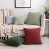MIULEE Pack of 2 Pillow Covers 18 x 18 Inch Dark Green Super Soft Corduroy Decorative Throw Pillows Couch Home Decor for Spring Cushion Sofa Bedroom Living Room