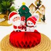 Christmas Party Decorations, 9 Pcs Christmas Honeycomb Centerpieces for Tables, 3D Holiday Centerpieces for Table with Snowman Santa Claus for Merry Christmas Party Xmas Holiday Supplies
