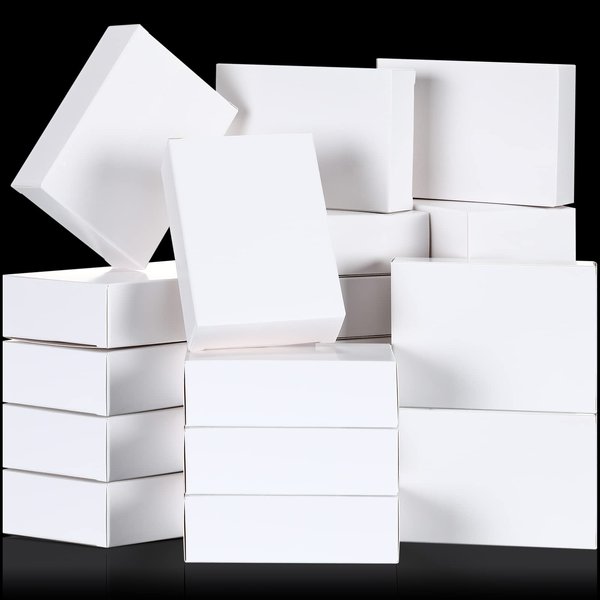 Gersoniel 100 Pcs Kraft Soap Boxes Packaging for Homemade Soap No Window Soap Boxes Empty Soap Boxes Soap Making Supplies for Party Favor Treats Wrapping Packaging, 3.8 x 2.8 x 1.2 Inch (White)