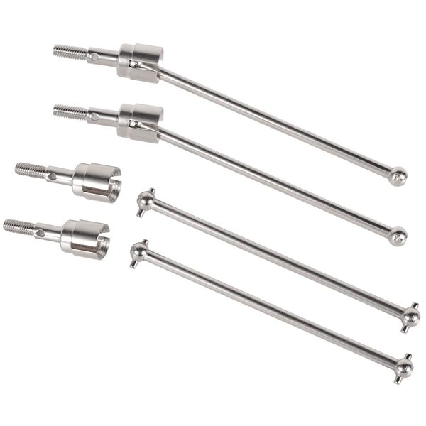 WEISHUJI Front/Rear Dog Bones,4PCS Metal Differential Cup,Front/Rear Dog Bone for RC Car 1/10 WLtoys Replacement Accessories（Silver）