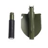 Jipemtra Gardening Folding Shovel Military Camping Shovel Survival Gear Entrenching Tool with Carrying Pouch Metal Handle for Camping Trekking Gardening Fishing Backpacking Snow (Green)