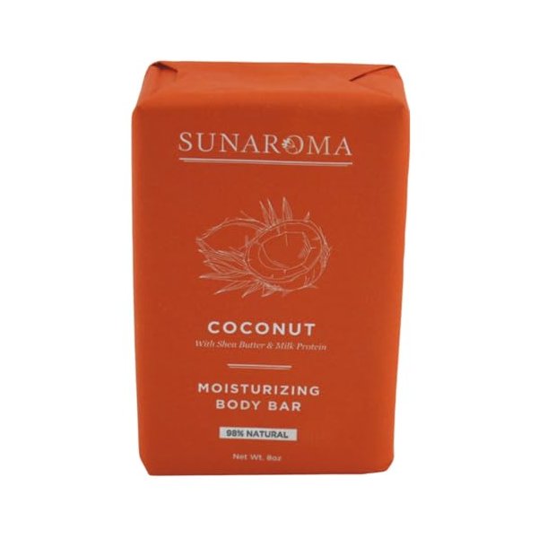 Sunaroma Soap Bar Coconut 8 Ounce (236ml) (2 Pack)