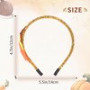 Thanksgiving Headband Fall Maple Leaves Hairband Glitter Maple Leaf Hair Hoop for Autumn Non Slip Elastic Hair Accessories for Girls Thanksgiving Hair Decoration for Holiday Festival Party Supplies