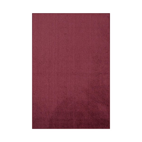 Solid Color Area Rugs Cranberry - 1.5' x 2.25' (18"x27") Rectangle Mat, Indoor, Stain Resistant, Perfect for Living Room, Bedroom, Dining Room, Entryway, Doorway, Pet & Kids Friendly Rug, Wedding