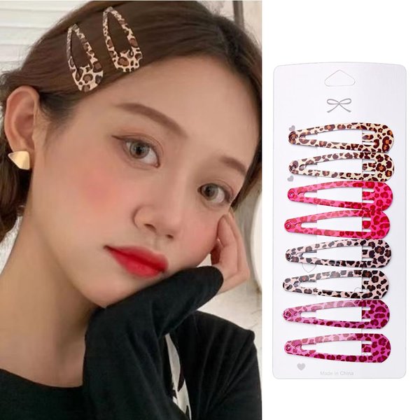 Y2K Snap Hair Clips for Women Girls Pink Leopard Hair Clips for Short Long Hair Barrettes for Thick Hair Women Adult Hair Accessories Sets for Women Girls Kawaii Hair Clips 2000s Rave Style