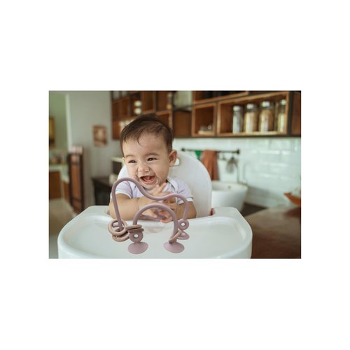 Smart Sprouts Montessori Silicone Baby Teething Toy with Suction Cups for Infant Toddler Ages 6M+, BPA Free (Dusty Blue)