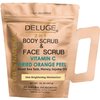DELUGE - VITAMIN C SCRUB. DRIED ORANGE PEEL. DEAD SEA SALT, HONEY AND JOJOBA OIL. Net Weight 10 oz