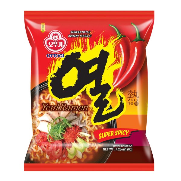 [OTTOGI] Yeul Ramen SUPER SPICY, Korean Style Instant Noodle, Traditional Korean instant ramen extreme super hot ramen (120g) - 5 Pack…
