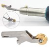 Hot Air Welding Gun Weld Nozzle with Rollers, 304 Stainless Steel Alloy Speed Welding Nozzles Replacement Heat Gun Tips Suitable for 3mm/4mm/5mm Welding Wire, 5mm Standard Weld Tip
