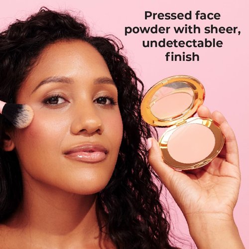 MCoBeauty Miracle Flawless Pressed Powder, Medium Warm Shade, Oil-Control, Soft-Focus Finish with Hydrating Rose Flower Extract & Sweet Almond Oil, Vegan, Cruelty Free Cosmetics