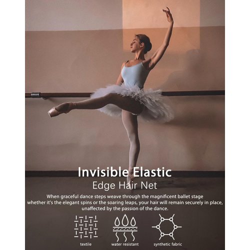 Smilco Hair Net 50 Pcs and 50 U Shaped Hair Pins Set, 20 Inches Hair Nets Elasticity Invisible Elastic Mesh for Food Service, Ballet Bun, Sleeping, Women and Wig (Brown)