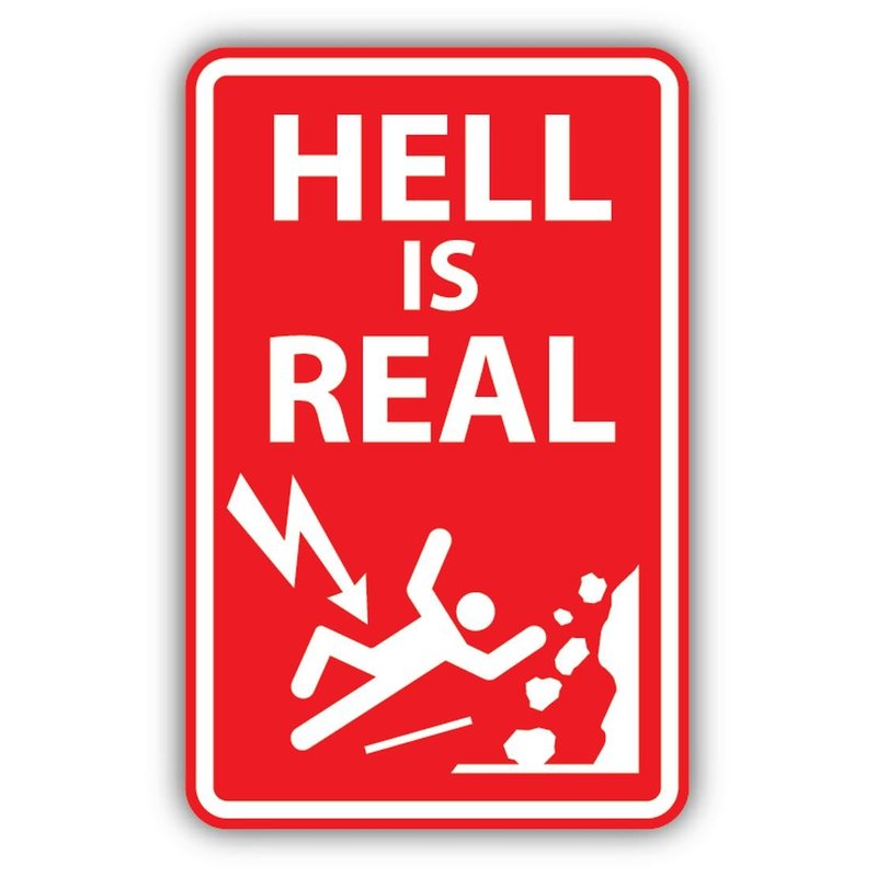 Zirni Hell is Real Electrical Dangerous Warning Sign Sticker Decal ...