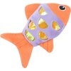 Jinshining Orange Plush Fish Pet Bite-Resistant Teething Chew Toy Keep Kitten Busy for Biting with Rattle Sound Fish Theme Chewing for Indoor Cats,Floppy Fish Cat Toy