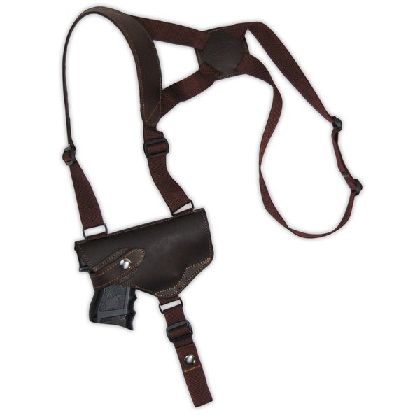 New Barsony Brown Leather Shoulder Holster for Compact 9mm 40 45 Pistols (Sig P320 Compact, Right)