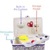 Medium Sewing Basket with Accessories, Sewing Storage Box with Supplies DIY Sewing Kits Christmas Gift for Beginner, Professional (purple)