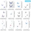 HINZIC 12 Sheets Colorful Butterfly Temporary Tattoo Stickers Waterproof Glitter 3D Hearts Stars Flowers Set Tattoos for Women Body Makeup Birthday Party Gift