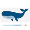 FINGERINSPIRE Humpback Whales Stencils with Brush 11.8x5.9Inch Reusable Marine Life Stencils PET Whales Decoration Stencils Marine Animals Pattern Stencils Ocean Themes Template for Wood Wall Fabric