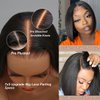 UNICE Bye Bye Knots Wig Yaki Kinky Straight Bob Wigs Human Hair Pre Bleached Invisible Knots 7x5 Lace Front Wigs Human Hair Pre Everything Glueless Wigs Pre Plucked Pre Cut Lace 14 inch