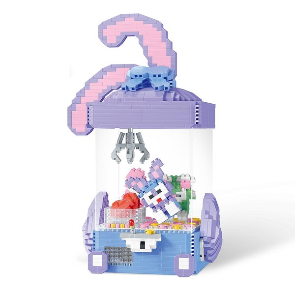 Insgen Toy Building Set Purple Doll Cute Micro Bricks Building Blocks Model Set, 1609 Pcs Collectible Ideas Teen Girl Gifts Age 14 and up, with LED Lights DIY Decoration Home