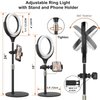 Computer Ring Light for Video Conference Lighting, Desktop Ring Lights with Stand for Laptop Zoom Light, Online Virtual Meeting, Video Call, Selfie Light for Phone Video Recording, Makeup, Live Stream