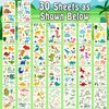 Partywind 350 Styles Glow Dinosaur Party Favors for Kids, 30 Sheets Luminous Dinosaur Temporary Tattoos for Boys Birthday Party Supplies, Toddler Goodie Bag Stuffers for Party Decorations