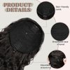 AISI BEAUTY Ponytail Extension for Black Women Drawstring Ponytail Natural Black Long Curly Wavy Ponytail 24 Inch Synthetic Clip in Ponytail Hair Extensions for Daily Use(4#)