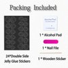 Green Press on Nails Medium Almond Shaped Fake Nails Heart Design Full Cover Glue Stick on Nails for Women