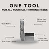 LuxGrip Nail Clipper for Thick Nails. Nail Clipper for Thick, Ingrown Nails. German Nail Clipper. Wide Open Toenail Clippers for Seniors Thick Nails. No Splash Nail Clippers - BLACK (Black)