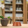 UONE Essential Oil Diffuser for Aroma Nebulizing, Waterless Aromatherapy Nebulizer - with Touch Button, Timer and 7 Color Changing LED lights, No Heat, No Water, No Plastic - Handmade Wood and Glass