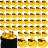 Jerify 48 Pcs Bulk Sunglasses Rubber Duck with Sunglasses, Gold Chain Rubber Duck Baby Shower Floating Bathtub Toys Birthday Party Favors Carnival Gifts Decorative Gifts