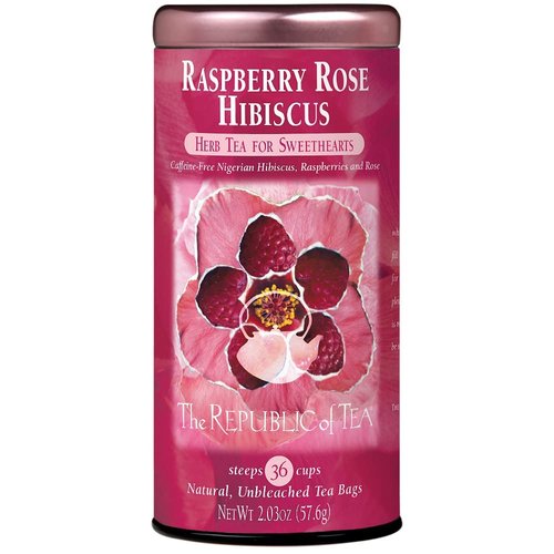 The Republic of Tea Raspberry Rose Hibiscus Tea, 36 CT