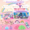Plunack Unicorn Terrarium Light Up Kit for Girls - Birthday Gifts, Christmas Toy for Girls Age 4-5-6-7-8-11, DIY LED Night Light with Remote - Unicorn Creative Arts & Crafts Kit for 4-12 Year Old Kids