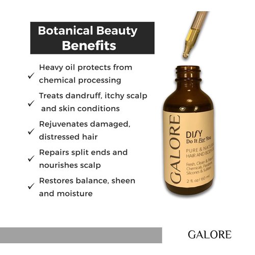 Olive Oil Hair & Scalp Treatment, Hair Oil for Hair Loss & Breakage - Pure Olive Oil with Vitamin E & Essential Oils for damaged, frizzy, dry, curly hair - Natural Hair Growth Serum - GALORE Naturals