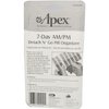 Apex 7-Day AM/PM Detach N' Go Pill Organizer, Purple & Green, 1 ea