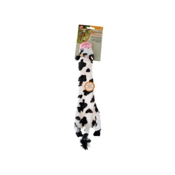 MINI SKINNEEEZ CRINKLER COW DOG TOY