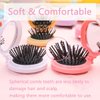 Petunny 6Pcs Travel Hair Brush,Mini Round Hair Comb Mini Hair Brushes Folding Travel Hair Brush Travel Size Hair Massage Comb for Women and Girls,Random Color and Style