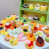 50pcs Miniature Stuff Mini Food Toys Dollhouse Accessories Doll House Kitchen Furniture Tiny Micro Cooking Miniatures Hamburger Cake Dessert Donut
