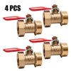 4PCS 1/2" Male Female NPT Brass Ball Valve Water Moisture Air Drain Shut Off