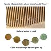 Onedor Handmade 100% Natural Green Sandalwood Hair Combs - Anti-Static Sandalwood Scent Natural Hair Detangler Wooden Comb (Wide Tooth)