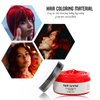 Hair Wax Color 7.06 Oz Hair Dyeing Styling Clay Mud, Included 2 Hair Dye Color Brush + 3 Shawl + Rat Tail Comb + 5 Hair Clips Styling Tools Set, Coloring Cream for Party Cosplay Easy Cleaning (Red)