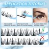 Lash Clusters 84 Pcs Cluster Lashes Eyelash Clusters DIY Cluster Eyelash Extensions Individual Lashes Thin Band & Soft(Cloudy,D-16mm)